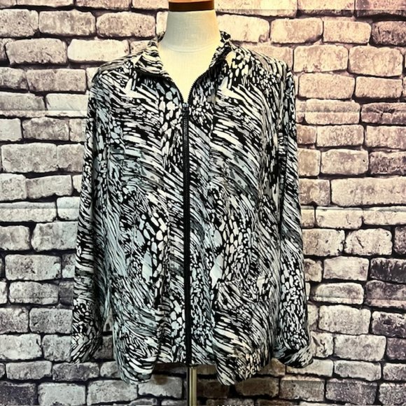 Chico's Zenergy Long Sleeve Zip Up Jacket Size XL - Picture 1 of 10